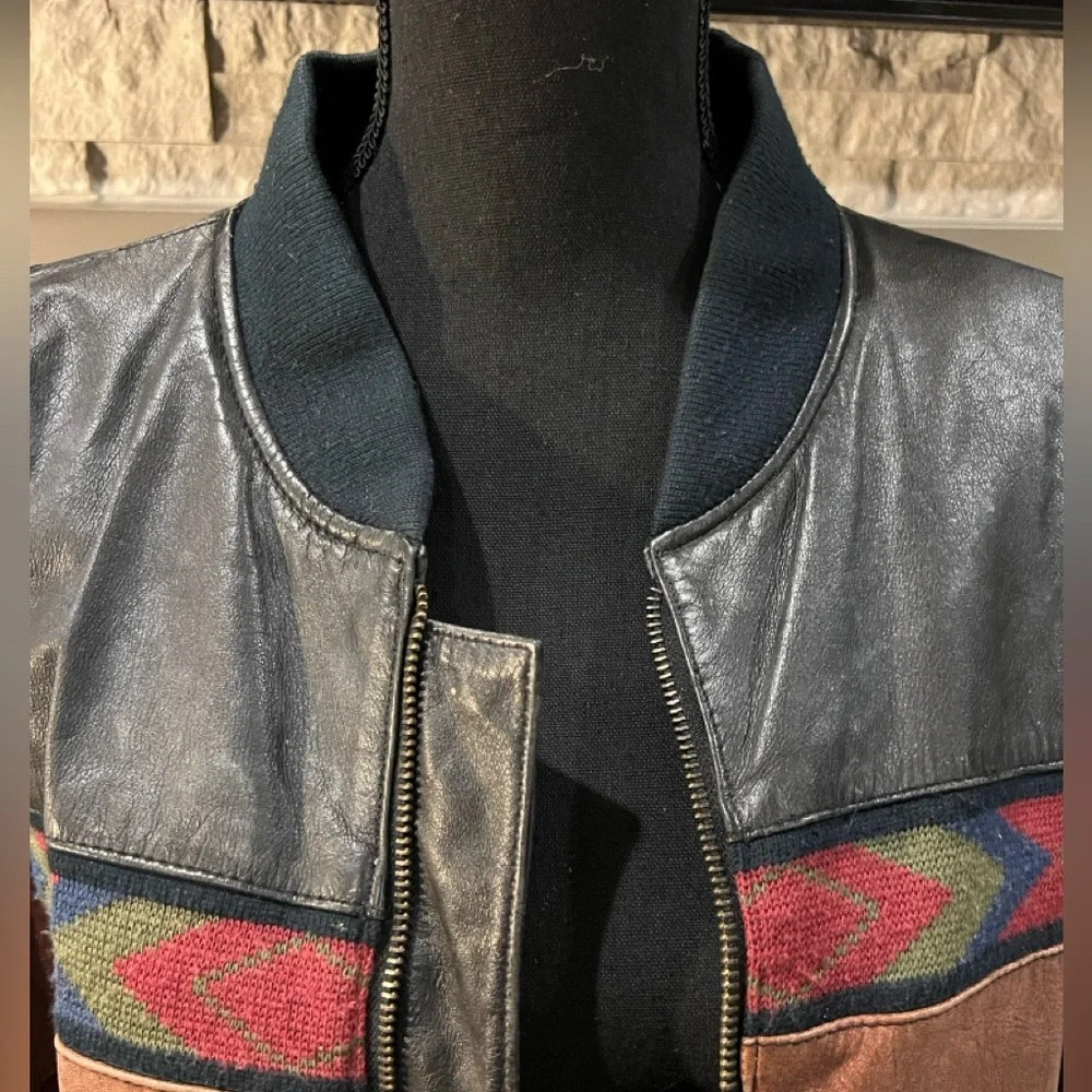 Phase 2 Vintage Man's Leather Jacket Large - image 3